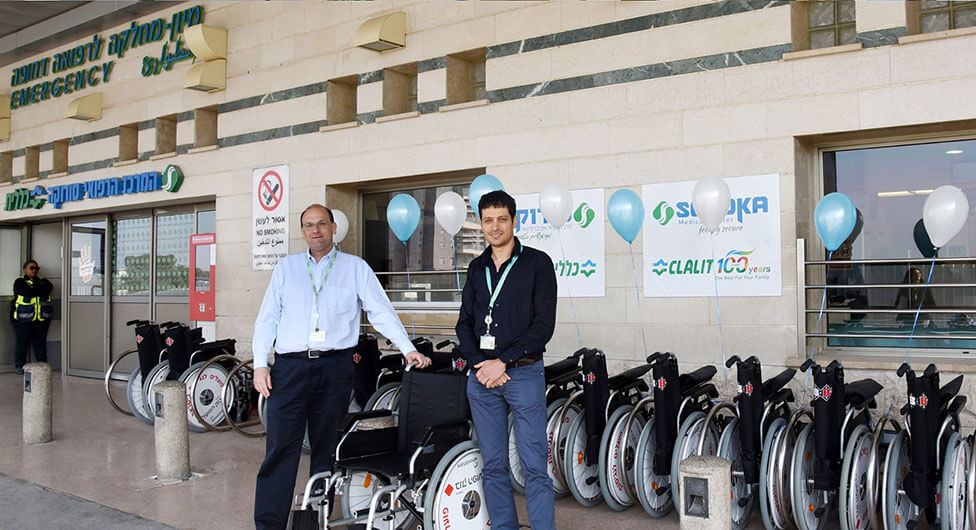 "סורוקה": כיסאות גלגלים להשאלה בחינם