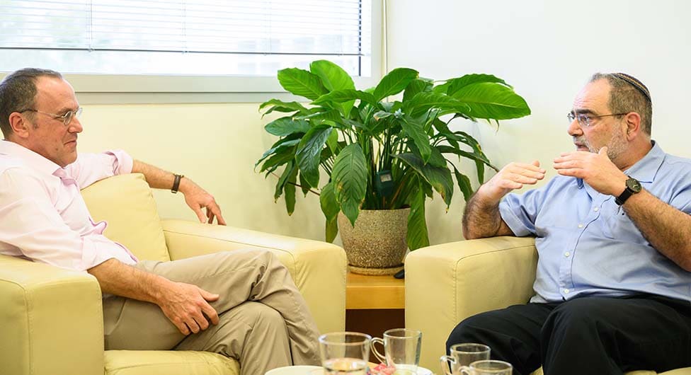 מנהל בית החולים "לוינשטיין" נפגש עם נשיא אוניברסיטת בן גוריון